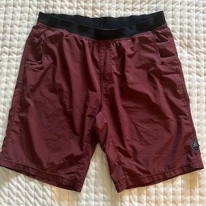PrAna Shorts Size Large Maroon